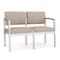 Lesro Stone (Beige) Seat, 2 Seat Sofa, 43.5 W 24.5 L 32 H, Linette Vinyl Seat, Lenox Steel Series LS2101 - alternate 1